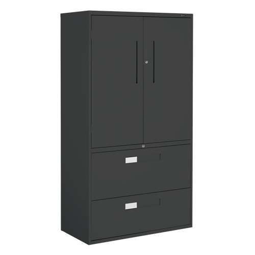 Multi-Stor Cabinet, Steel, 3 Shelves, 65-1/4" H x 36" W x 18" D, Black CSL Industriel Inc.