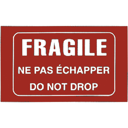 "Fragile" Bilingual Special Handling Labels, 5" L x 3" W, White on Red CSL Industriel Inc.