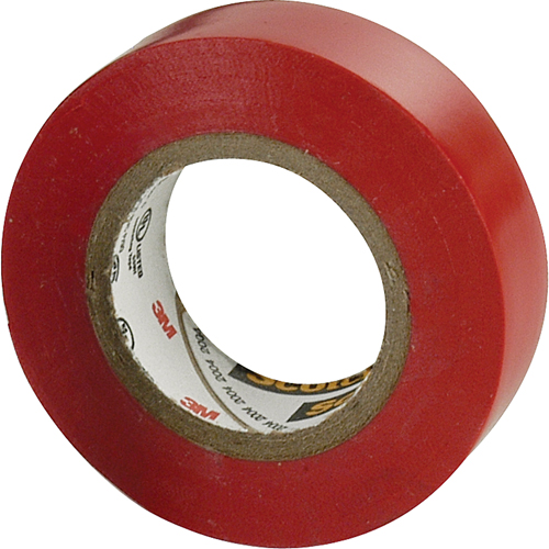 Rubans en vinyle pour codage en couleurs 35 Scotch, 12,7 mm (1/2") x 6,1 m (20'), Rouge, 7 mils CSL Industriel Inc.