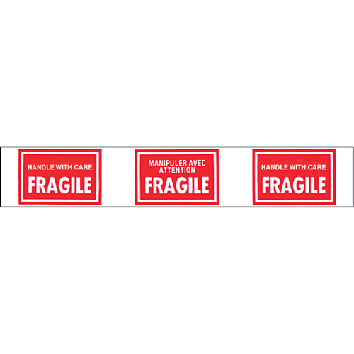 Pre-Printed Message Tapes, 1-7/8" W, White on Red CSL Industriel Inc.