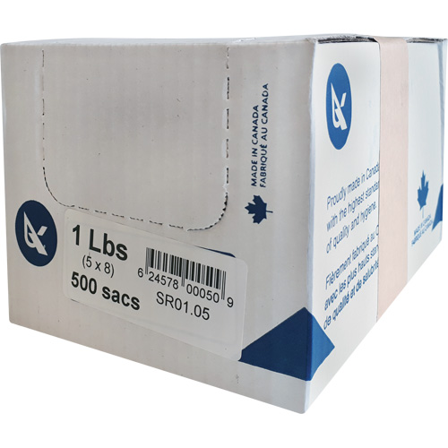 SR Series Food Packaging Bulk Pound Bags, Open Top, 18" x 8", 0.85 mil CSL Industriel Inc.