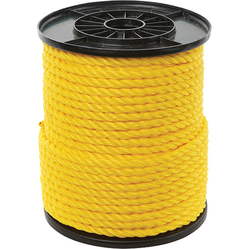 Corde torsad&eacute;e jaune &agrave; trois brins 3/8", Polypropyl&egrave;ne, 250' CSL Industriel Inc.
