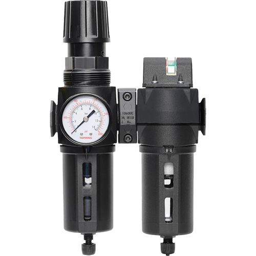 Filtre/d&eacute;tendeur & filtre coalescent Modulair 300 avec bol standard & drain manuel, 3/8" NPTF, 150 psi, Capacit&eacute; de 5,12 oz liq CSL Industriel Inc.
