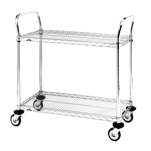 Standard-Duty Utility Cart With Wire Shelves, Chrome Plated, 24" x 39" x 24", 375 lbs. Capacity CSL Industriel Inc.