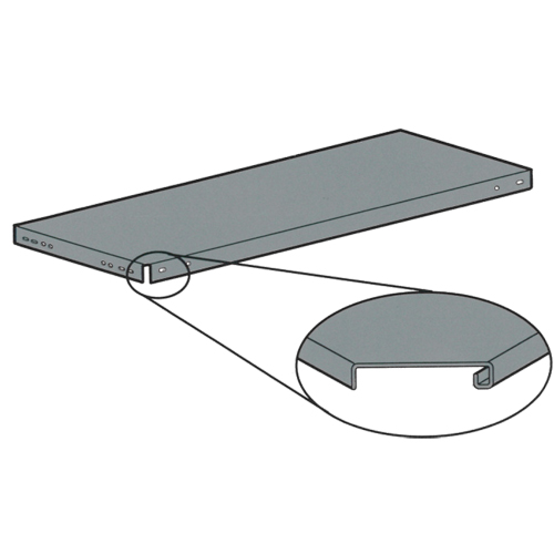 &eacute;tag&egrave;res &agrave; corni&egrave;res perfor&eacute;es - Tablettes, Acier galvanis&eacute;, 48" la x 24" p CSL Industriel Inc.
