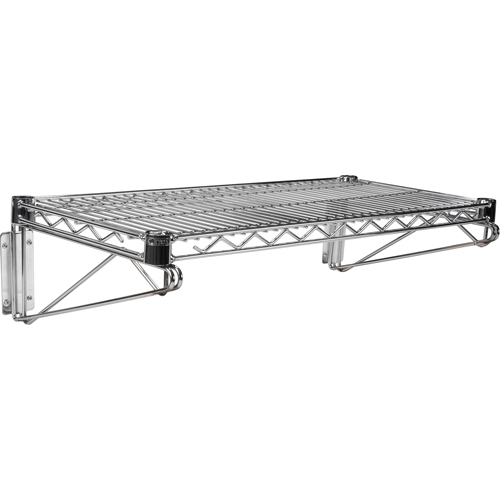 Support mural direct pour &eacute;tag&egrave;re en treillis chromat&eacute; CSL Industriel Inc.