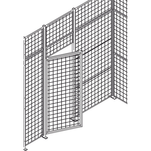 Standard-Duty Wire Mesh Partition Swing Door, 4' W x 7' H CSL Industriel Inc.