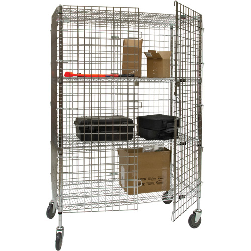 Security Cart, Chrome Plated, 60" x 69" x 24", 500 lbs. Capacity CSL Industriel Inc.