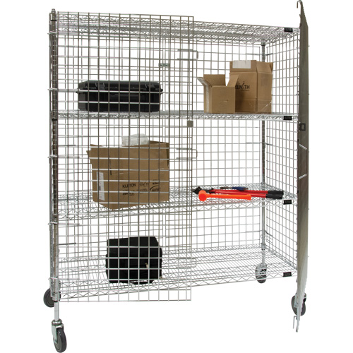 Security Cart, Chrome Plated, 60" x 69" x 24", 500 lbs. Capacity CSL Industriel Inc.