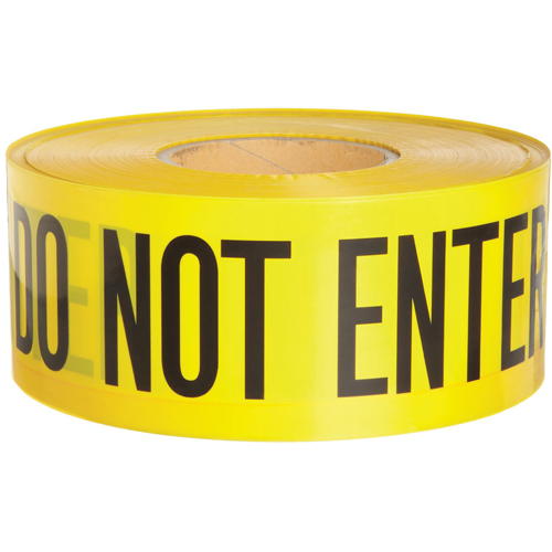 Rubans pour barricades, Anglais, 3" la x 1000' lo, 3 mils, Noir sur jaune CSL Industriel Inc.