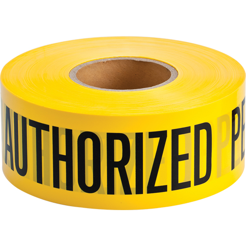 Rubans pour barricades, Anglais, 3" la x 1000' lo, 2 mils, Noir sur jaune CSL Industriel Inc.