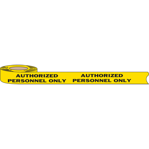 Rubans pour barricades, Anglais, 3" la x 1000' lo, 2 mils, Noir sur jaune CSL Industriel Inc.