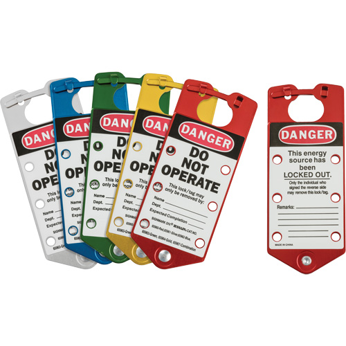 Moraillons de verrouillage &eacute;tiquet&eacute;s, Bleu/Vert/Rouge/Argent/Jaune CSL Industriel Inc.