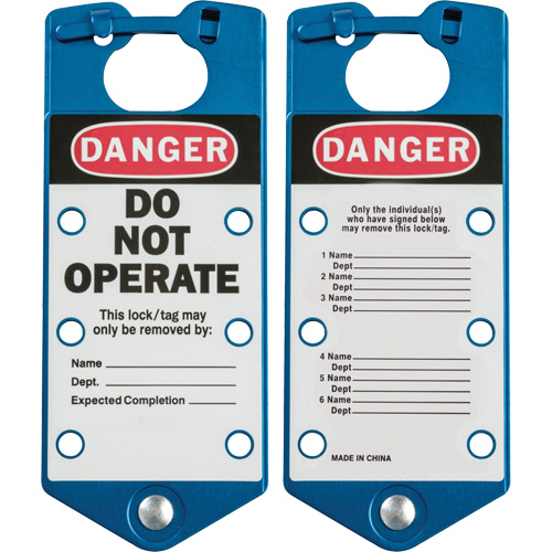 Labeled Lockout Hasps, Blue CSL Industriel Inc.