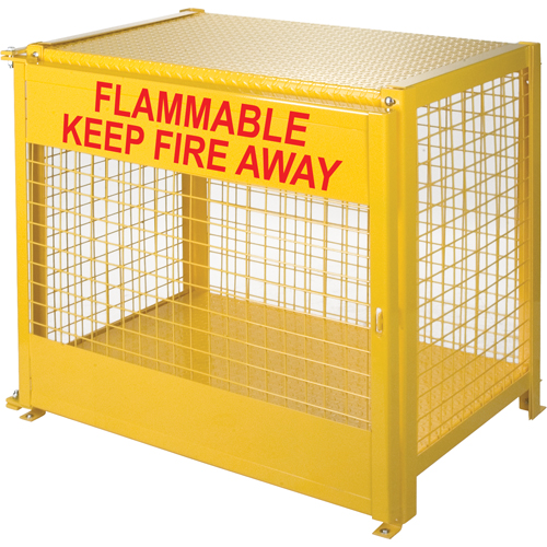 Gas Cylinder Cabinets, 6 Cylinder Capacity, 44" W x 30" D x 37" H, Yellow CSL Industriel Inc.