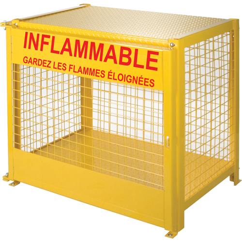 Gas Cylinder Cabinets, 6 Cylinder Capacity, 44" W x 30" D x 37" H, Yellow CSL Industriel Inc.