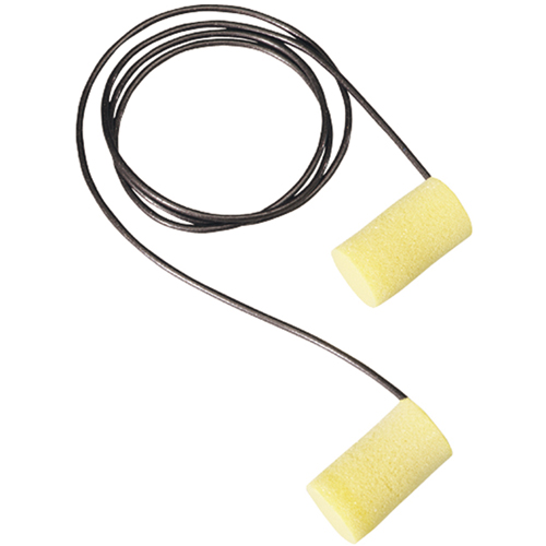 E-A-Rsoft Yellow Neons  Metal Detectable Earplugs, Corded, Large, Bulk - Polybag, 33 NRR dB CSL Industriel Inc.