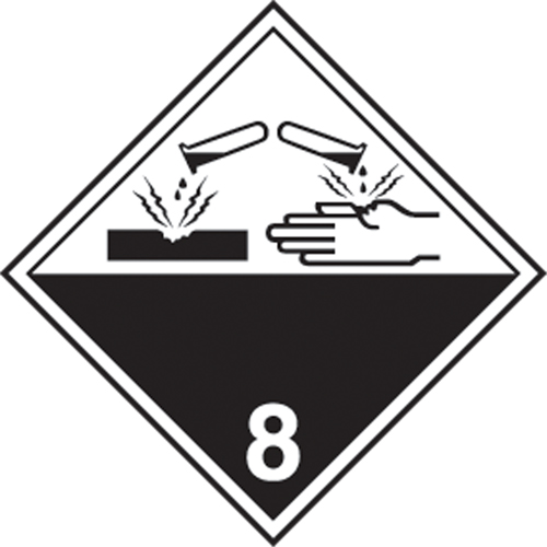 &eacute;tiquettes d'exp&eacute;dition TMD, Classe 8, Corrosifs, Papier CSL Industriel Inc.