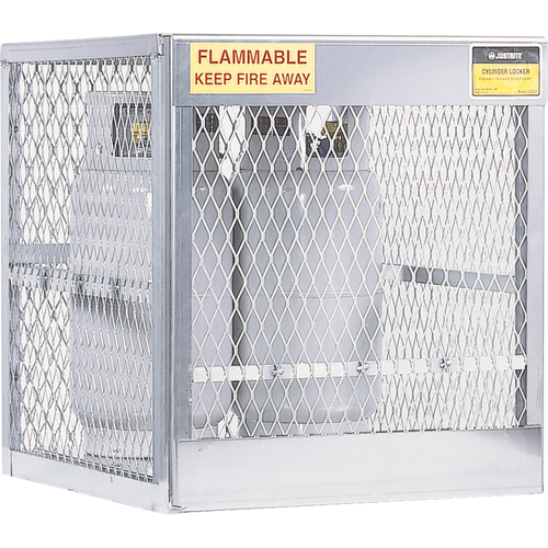 Aluminum LPG Cylinder Locker Storage, 4 Cylinder Capacity, 30" W x 32" D x 33-1/2" H, Silver CSL Industriel Inc.