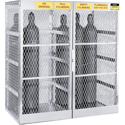 Aluminum LPG Cylinder Locker Storage, 20 Cylinder Capacity, 60" W x 32" D x 65" H, Silver CSL Industriel Inc.