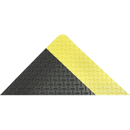 Saddle Trax Anti-Fatigue & Ergonomic Floor Mat, Diamond, 2' x 3' x 1", Black/Yellow, Vinyl CSL Industriel Inc.