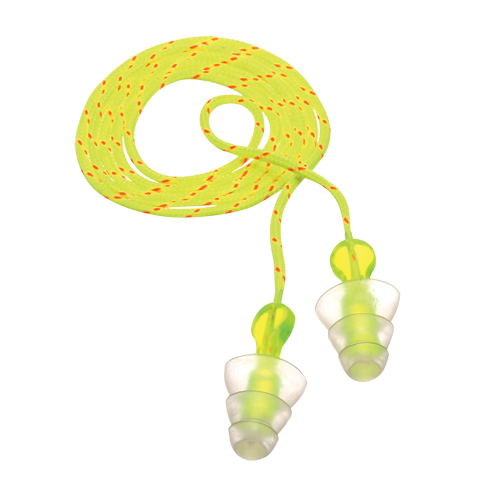 E-A-R Tri-Flange Reusable Earplugs, Corded, Bulk - Polybag, 26 dB NRR, One-Size CSL Industriel Inc.