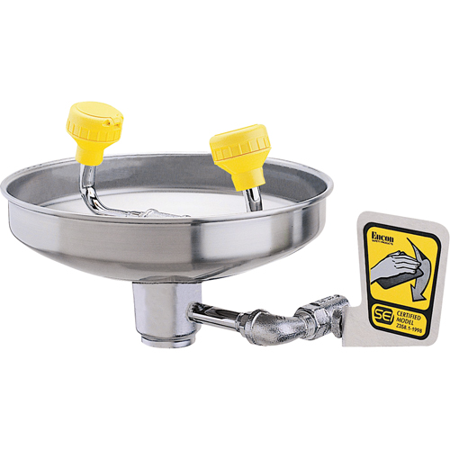 Eyewash With Acetal Heads, Wall-Mount Installation, Stainless Steel Bowl CSL Industriel Inc.