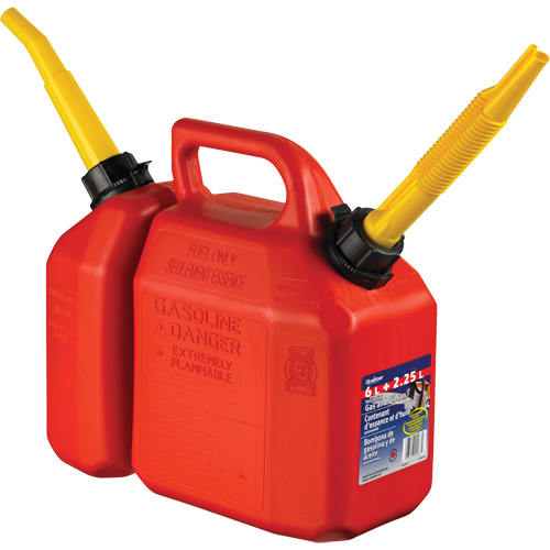 Combo jerrican essence/huile, 2,17 gal. US/8,25 L, Rouge, Conformes aux normes CSA/ULC CSL Industriel Inc.