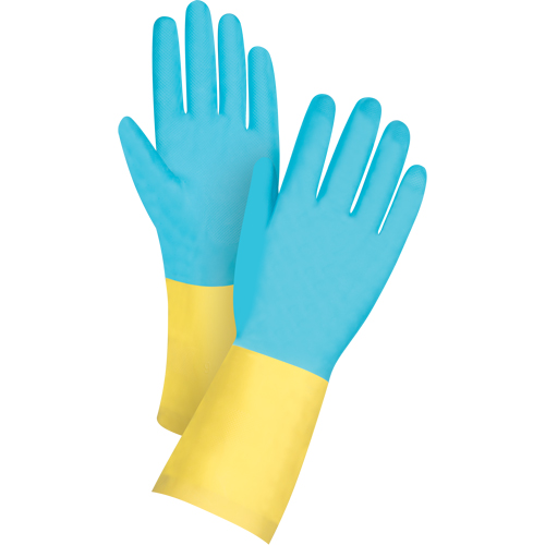 Premium Dipped Chemical-Resistant Gloves, Size Small/7, 12" L, Neoprene/Rubber Latex, Cotton/Flock-Lined Inner Lining, 20-mil CSL Industriel Inc.