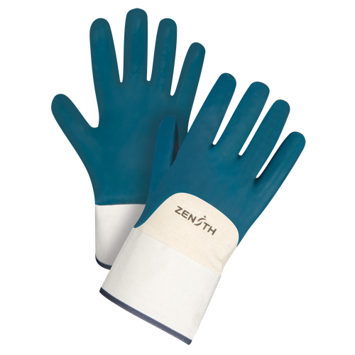 Gants &agrave; poignet de s&eacute;curit&eacute; de poids lourd, 11/2T-Grand, R&ecirc;vetement Nitrile, Enveloppe en Coton CSL Industriel Inc.