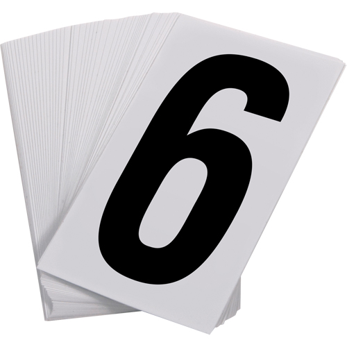 Pressure Sensitive Numbering, 6, 3-1/2" H, Black on White CSL Industriel Inc.