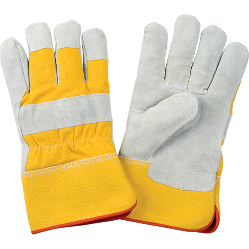 Gants d'ajusteur doubl&eacute;s pour l'hiver de premi&egrave;re qualit&eacute;, Grand, Paume en Cuir de vache refendu, Doublure en Molleton de mousse CSL Industriel Inc.