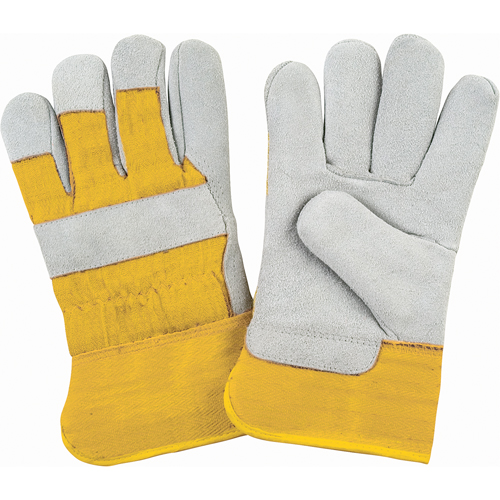 Gants d'ajusteur doubl&eacute;s pour l'hiver de premi&egrave;re qualit&eacute;, Moyen, Paume en Cuir de vache refendu, Doublure en Molleton de mousse CSL Industriel Inc.