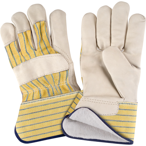 Gant pour ajusteur doubl&eacute;s pour l'hiver r&eacute;sistant &agrave; l'abrasion, T-Grand, Paume en Cuir fleur de vache, Doublure en Molleton de coton CSL Industriel Inc.