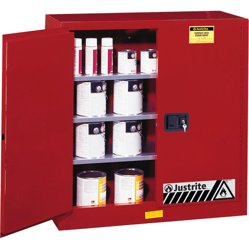 Armoire de s&eacute;curit&eacute; pour la peinture et les encres combustibles EX Sure-Grip, 40 gal., 3 tablettes CSL Industriel Inc.