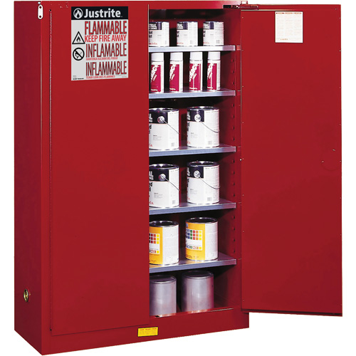 Armoire de s&eacute;curit&eacute; pour la peinture et les encres combustibles EX Sure-Grip, 60 gal., 5 tablettes CSL Industriel Inc.