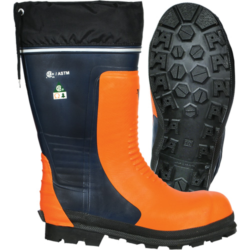 Bushwhacker Chainsaw Boots, Rubber, Steel Toe, Size 6, Puncture Resistant Sole CSL Industriel Inc.