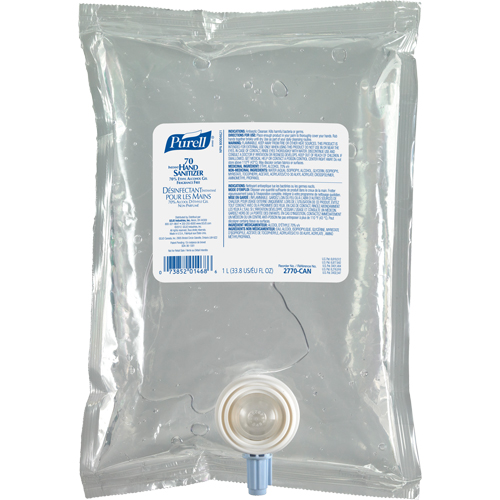 NXT&reg; Advanced Gel Hand Sanitizer, 1000 ml, Cartridge Refill, 70% Alcohol CSL Industriel Inc.