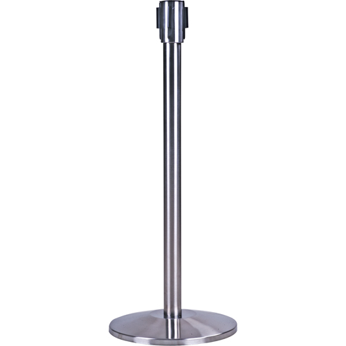 Poteau r&eacute;cepteur pour barri&egrave;res sur pieds pour le contr&ocirc;le des foules, Hauteur de 35", Acier inoxydable CSL Industriel Inc.