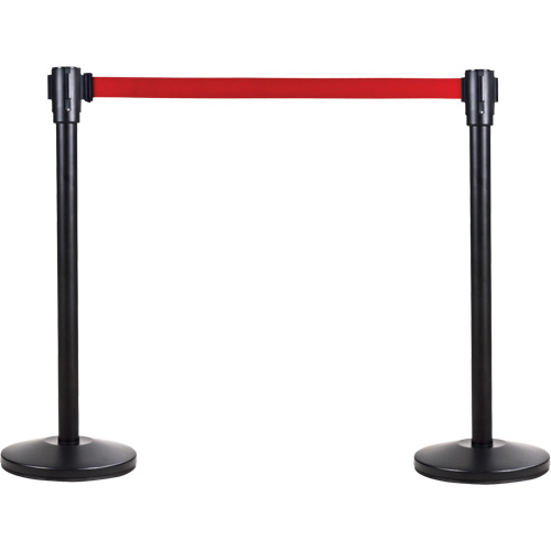Poteau r&eacute;cepteur pour barri&egrave;res sur pieds pour le contr&ocirc;le des foules, Hauteur de 35", Noir CSL Industriel Inc.