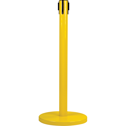 Poteau r&eacute;cepteur pour barri&egrave;res sur pieds pour le contr&ocirc;le des foules, Hauteur de 35", Jaune CSL Industriel Inc.