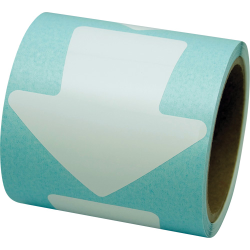 Coloured Floor Marking Decals, Arrow, 4" L x 4" W, White, Vinyl CSL Industriel Inc.