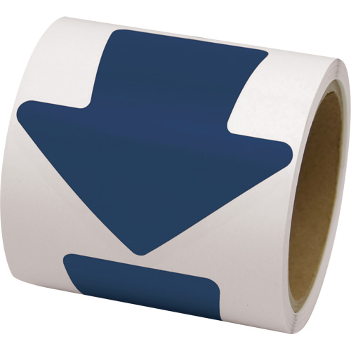 Coloured Floor Marking Decals, Arrow, 4" L x 4" W, Blue, Vinyl CSL Industriel Inc.