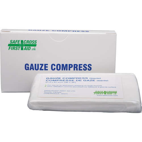 Gauze Compress, Pad, 36" L x 36" W, Sterile, Medical Device Class 1 CSL Industriel Inc.