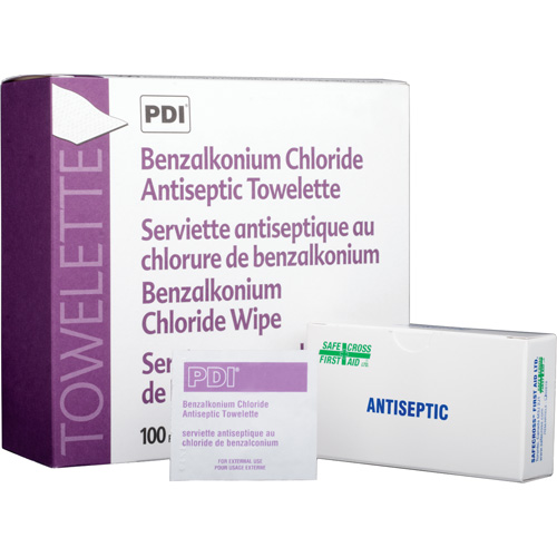 Benzalkonium Chloride Wipes, Towelette, Antiseptic CSL Industriel Inc.