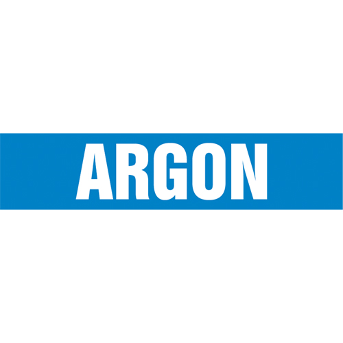 "Argon" Pipe Marker, Self-Adhesive, 4" H x 24" W, White on Blue CSL Industriel Inc.