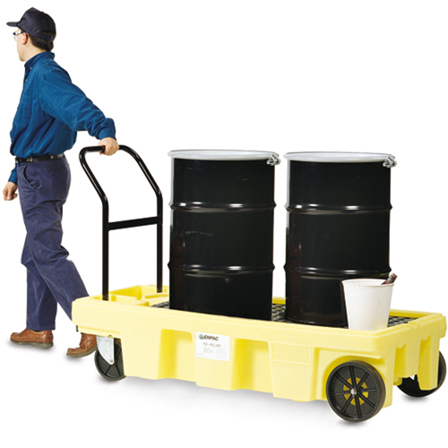 Chariots Poly-Spillcart, 66,5" lo x 29" la x 43,9" h, Cap. de d&eacute;versement 57 gal. US CSL Industriel Inc.