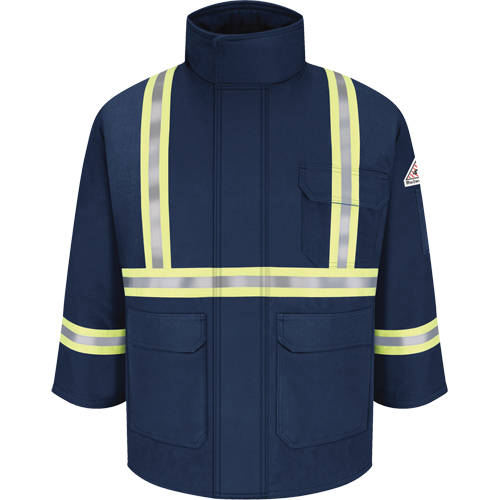Flame Resistant Parkas with Reflective Striping, Men's, 3X-Large, Navy Blue CSL Industriel Inc.
