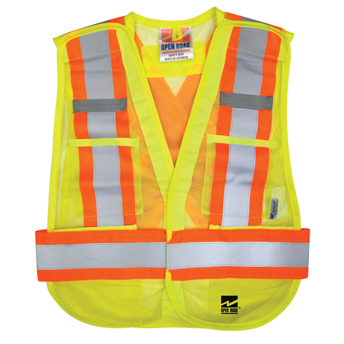 Veste d&eacute;tachable Open Road, Jaune lime haute visibilit&eacute;, Polyester CSL Industriel Inc.