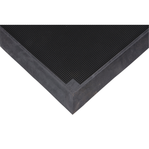 Tapis pour l'assainissement des chaussures, Caoutchouc, 2-2/3' la x 3-1/4' lo x 2-1/2" &eacute;pais, Noir CSL Industriel Inc.